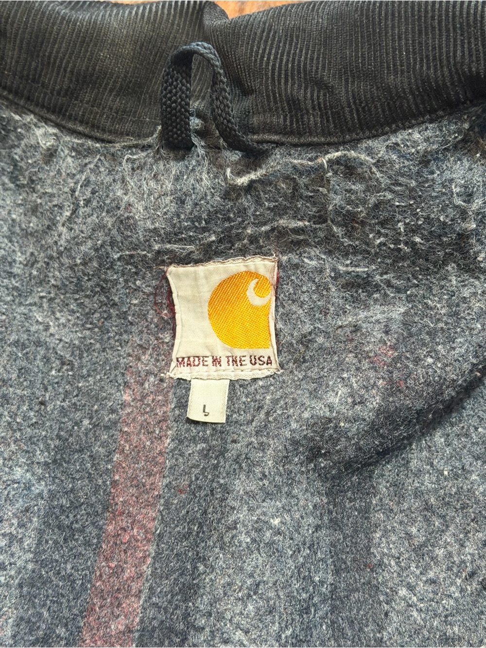 Vintage Carhartt Detroit Jacket J001 Black Made in USA Union Made Men's L 25th - Picture 5 of 15
